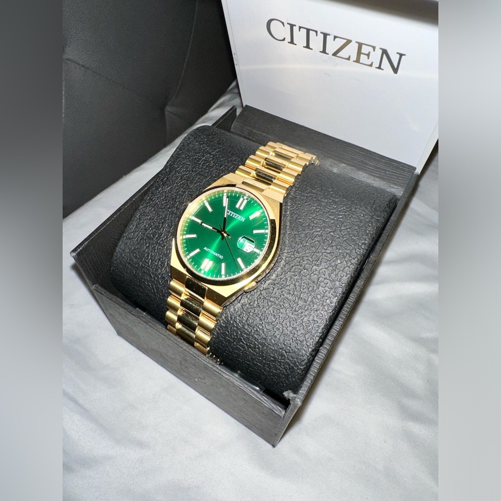 Citizen Tsuyosa Gold Automatic Watch Presidential Bracelet Rolex Datejust Look